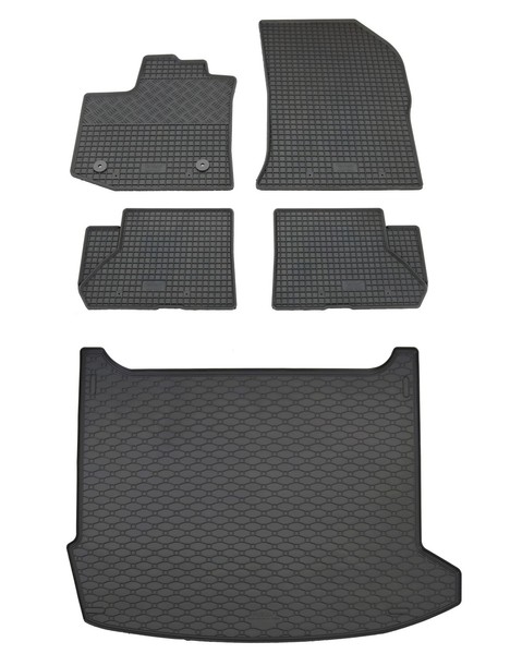 Gummi FußMatten Kofferraumwanne FüR Dacia Lodgy 2012-2022 Im Set Gummimatten-image