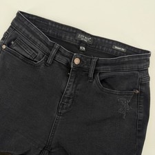 Judy Blue Distressed Black Skinny Fit Jeans womens 9/29 leopard print