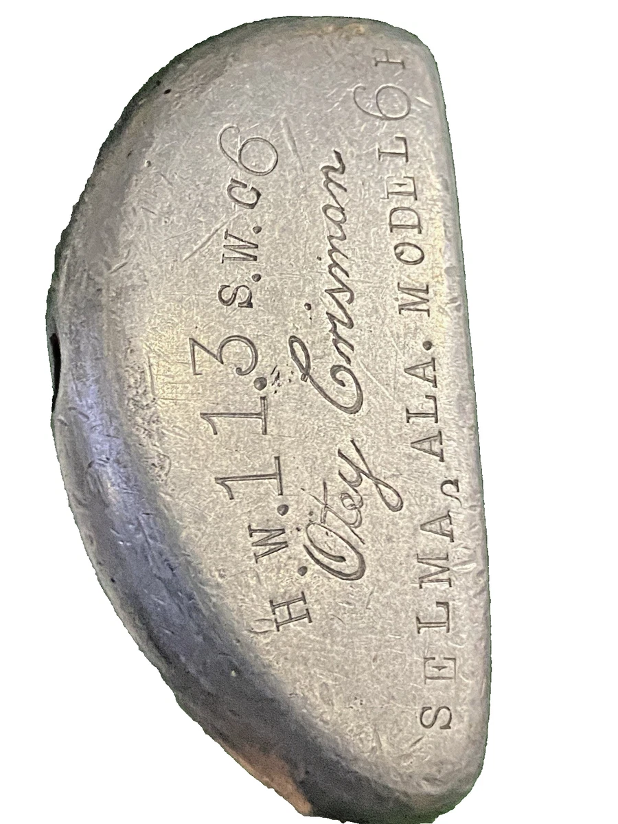 Otey Crisman 6H Hickory Shaft Square Hosel Putter 1940's 33.5 RH