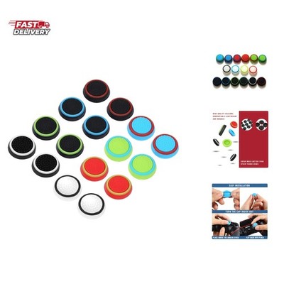 Compatible with 8 Pairs Thumb Grips Silicone Analog Stick Covers Thumbstick C...