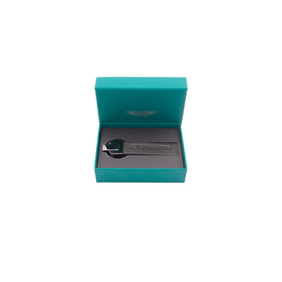 Original Aston Martin Leder Schlüsselanhänger Schwarz | Edles Accessoire