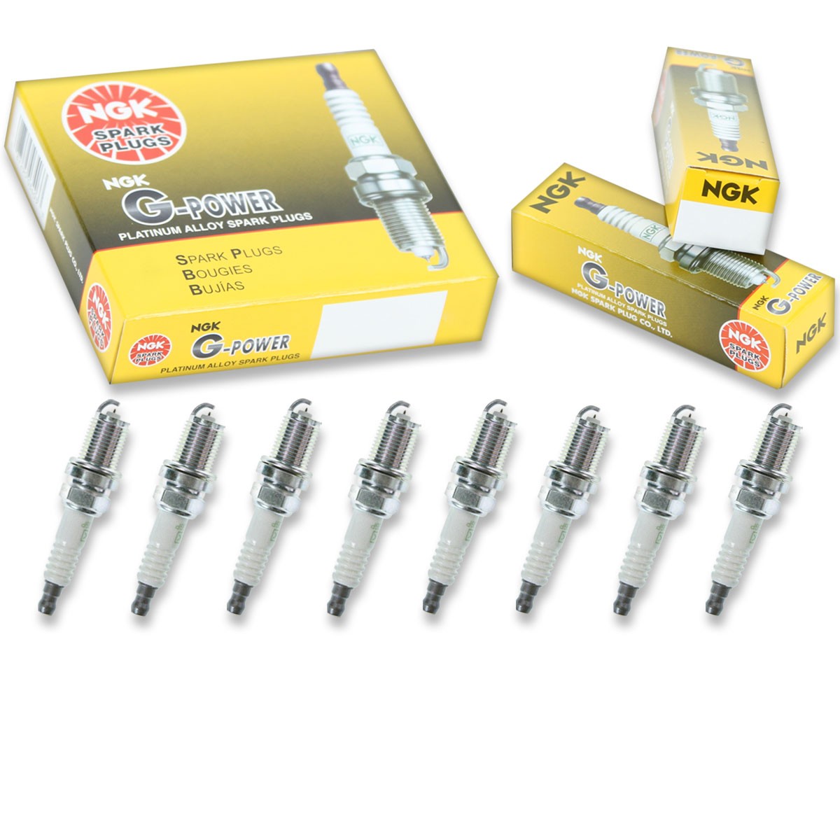 8 pcs NGK G-Power Spark Plugs for 2003 Jaguar XKR 4.2L V8 4.2L - Engine Kit jy