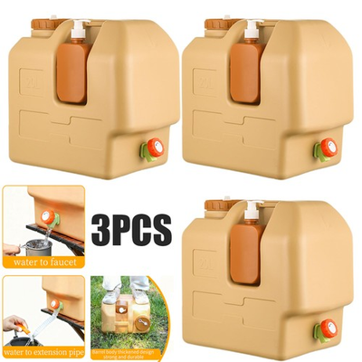 #ad 3X20L Portable Camping Water Container with Faucet Large Outdoor Picnic Tank Bag $54.98