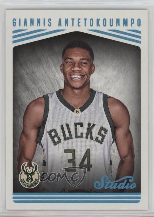 2016-17 Panini Studio Studio Edition Glossy Giannis Antetokounmpo #102 oh5
