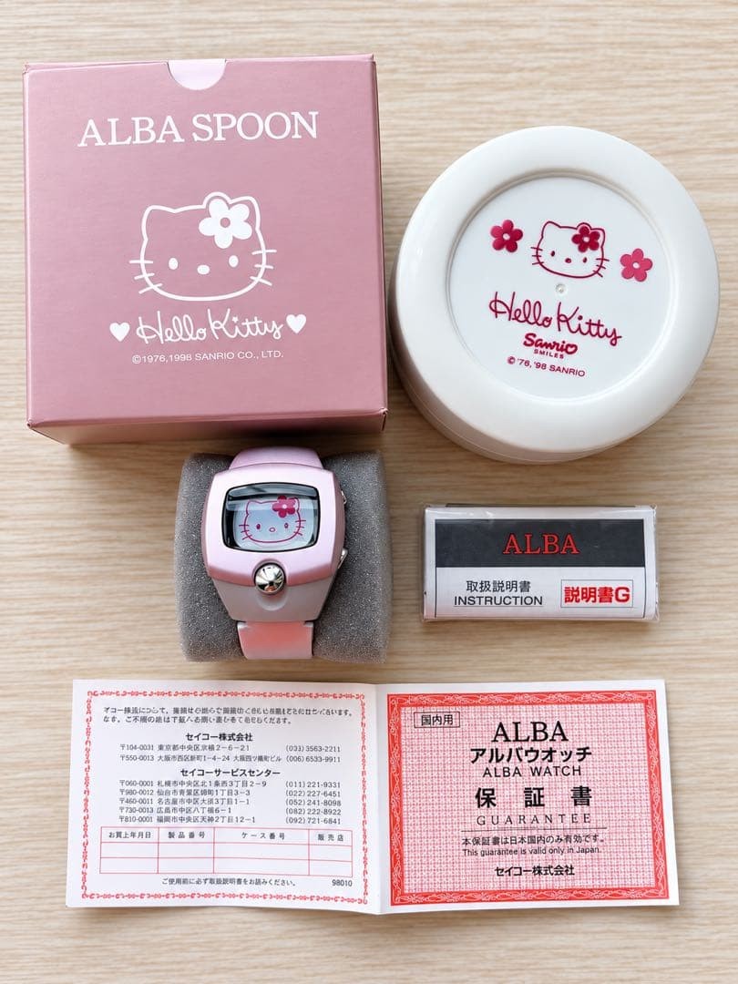SEIKO ALBA SPOON Hello Kitty Limited Edition 1998 Vintage Digital Watch Japan NO