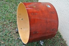1980 Ludwig USA 20" RED MAHOGANY BASS DRUM SHELL + BADGE for YOUR DRUM SET! L247