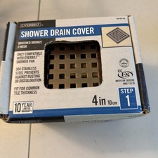 Everbilt Shower Drain Cover 4 In 10 Cm 304 Stainless Steel Brushed Bronze Finish
