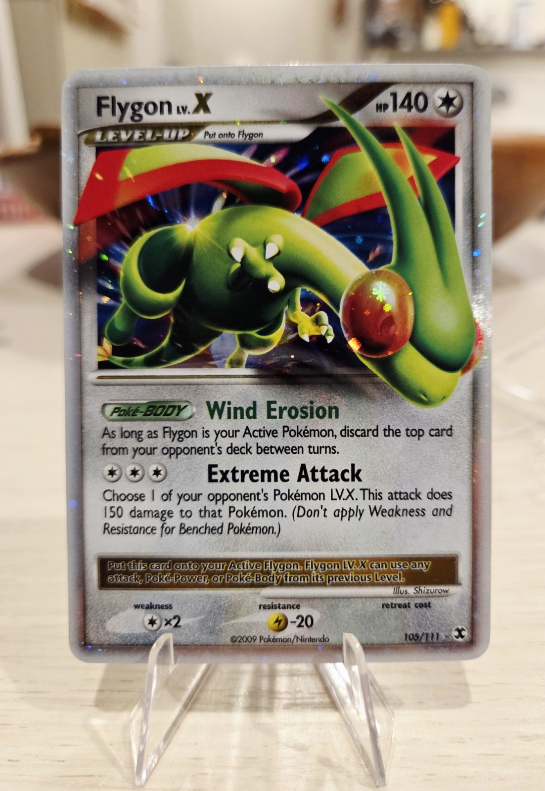 2009 Pokemon Platinum Rising Rivals Flygon LV.X #105 NM-