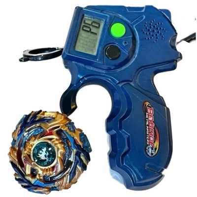 Beyblade Dual Spin Rip Gauge Launcher B-207 Drain Fafnir F3 Hasbro LR WORKS!