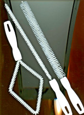 3 Stiff Bristle Cleaning Brushes 13" L x 7/8 W,  3/8" W,  10" L x 3 3/4" W
