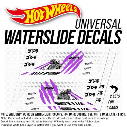 Calcomanía universal deslizable de agua 1/64 R32 GTR GODZILLA tóner blanco personalizado rueda caliente - Imagen 6 de 16