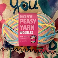 The Woobles Easy Peasy Yarn Crochet Knitting Pastel-bilities Rainbow Skein NEW