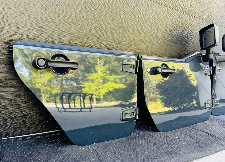 Jeep Wrangler HALF DOORS JK 4 Door FACTORY OEM JKU Unlimited Steel Blue OE In GA - Image 4 of 4