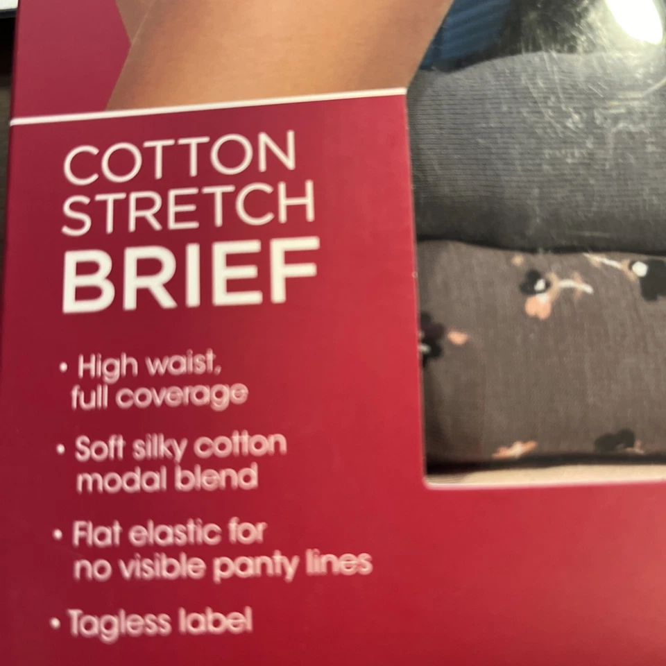 Paquete de 8 calzoncillos Felina pequeños de algodón elástico cintura alta cobertura completa sin etiquetas Foto 3 de 4