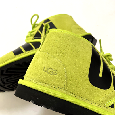 UGG Neumel Chopd Suede Ankle Boots Lime Green Size 10  display picture 2