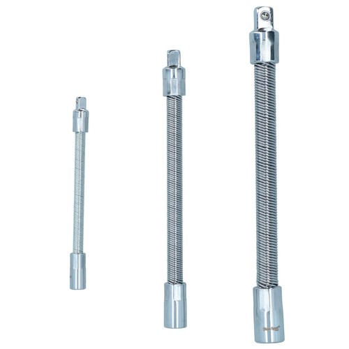 Flexible Flexi Extension Bar Adapter Set For Sockets Mixed Drive 1/4 – 1/2in 3pc - Picture 2 of 6