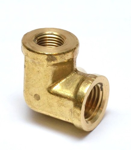 1/4 to 1/8 Npt Female Pipe Elbow Reducer 90 Degree Brass Fitting Water Oil Gas - Picture 7 of 7