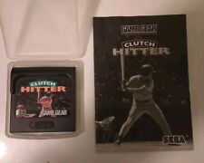 Clutch Hitter Baseball Sega Game Gear Video Game + Instruction Manual + Case