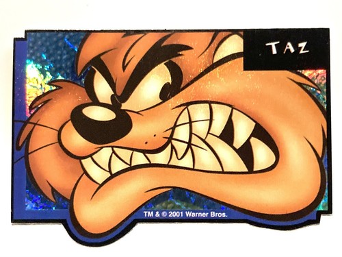 Lote de 3 pegatinas de diablo de Tasmania Looney Tunes Taz Extreme Expressions 2001 de colección - Imagen 2 de 2