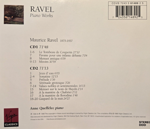 Ravel: Piano Works 2 Disc Set - Audio CD - Bild 2 von 2