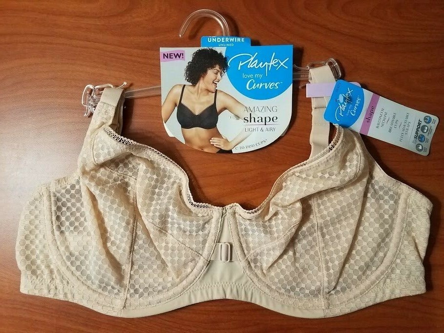 NEW PLAYTEX LOVE MY CURVES BEIGE BRA STYLE 4713 UNDERWIRE MANY SIZES  AVAILABLE