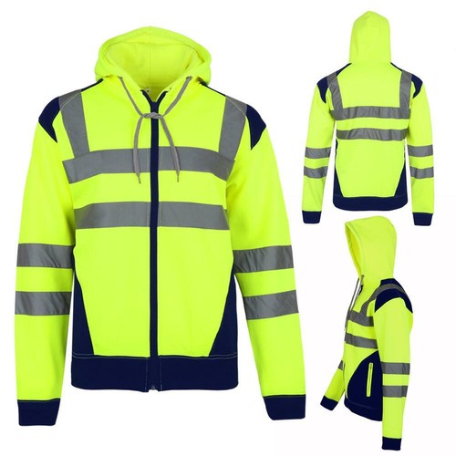 HiVis Warnjacke – Wasserdicht Mit Kapuze – Größen S Bis 5XL