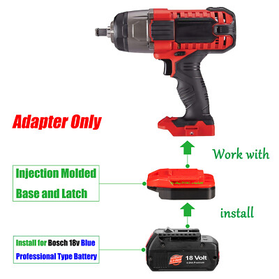 Adapter fits Bosch 18V Blue Professional Battery To for Power for Bauer 20v Tool