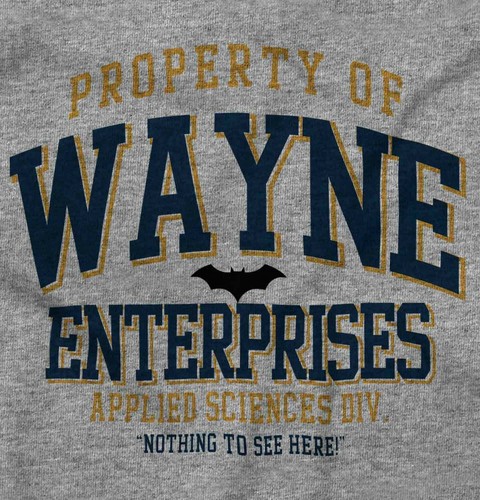 Property Of Wayne Comic Book Bat Superhero Graphic T Shirts for Women T-Shirts - Picture 2 of 8