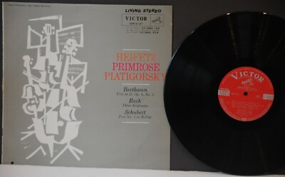 Heifetz Primrose Piatigorsky レコード　LP Heifetz Primrose Piatigorsky RCA Stereo Japanese Pressing SHP 2137