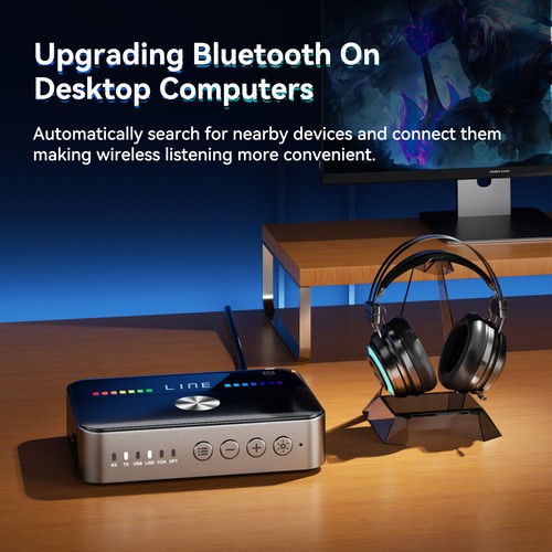 Récepteur Bluetooth 5.3 adaptateur NFC fibre optique coaxiale hifi transmetteur