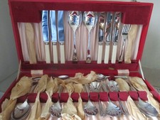 Cutlery Set Vintage  J Billam Sheffield Chromium plated -Presentation Box-1950's