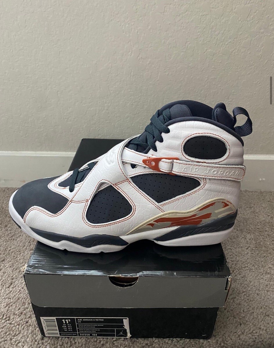 Size 11.5 - Jordan 8 Retro LS Black Toe 2007 | eBay