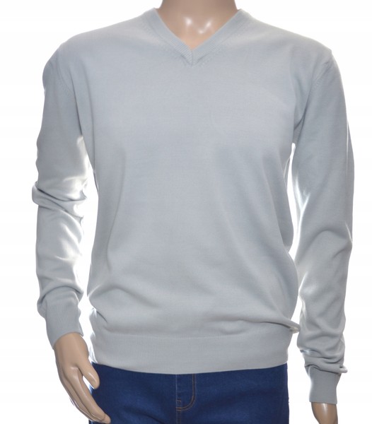 Herren Pullover Aus Kaschmir Und Merinowolle Spitze Kaschmirpullover L Grau 213-image