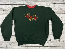VTG Cardinals On A Branch Outdoors Day Breeze Embroidered Crewneck Sweatshirt