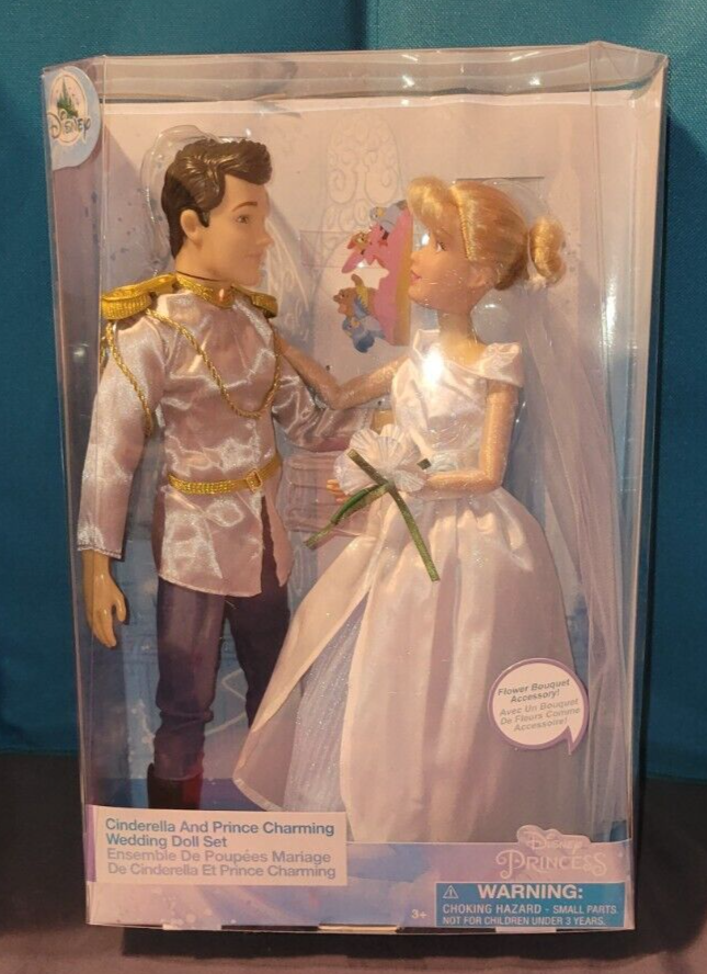 Disney Princess Cinderella and Prince Charming Wedding Doll Set