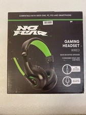 No Fear Unisex Gaming Headset Headsets Black/Green One Size - NEW BOXED