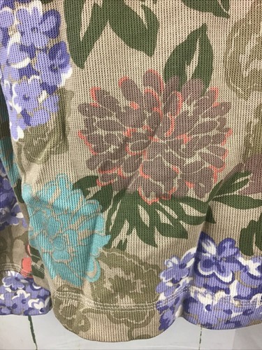 Liz Claiborne Floral Hydrangea Ribbed Zip Up Jacket W/Hood Sz. Petite P - Picture 16 of 20