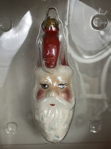 Christopher Radko SANTA FACE Hand Painted Christmas Ornament- New in Box - Picture 2 of 8