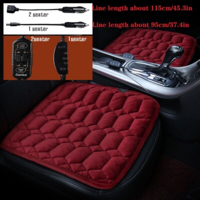 Universal Car Plush Seat Heating Pad Cushion Cigar Lighter/USB Socket  Heater Pad