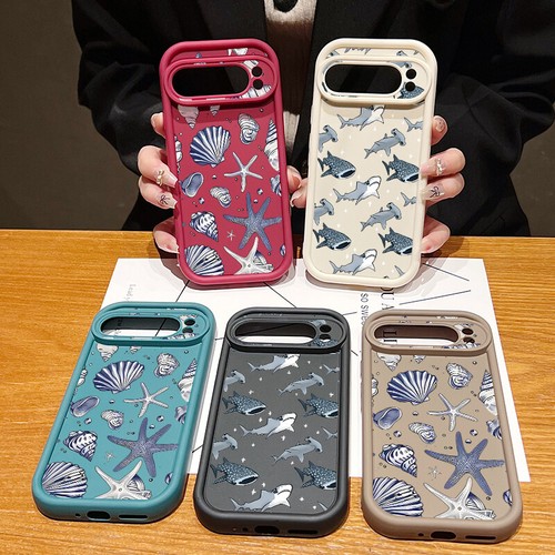 Phone Case For Google Pixel 9 Pro 8 7 8A Shockproof Pattern Starfish Shark Cover - Picture 5 of 20