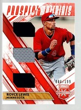 2019 Elite Extra Edition Triple Prospect Material Orange #TPMRL Royce Lewis /199