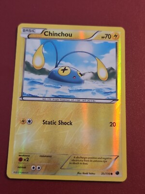 Pokemon Karte Schwarz Weiß Plasma Freeze Chinchou 35/116 Reverse Holo TCG