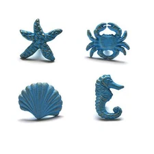 Sea Horse Starfish Seashell And Crab Drawer Pulls Handles For Dresser Cupboard W