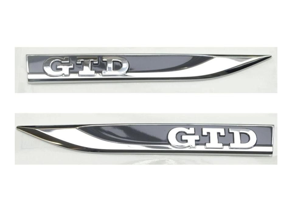 Original VW Golf 6 7 GTD Schriftzug Emblem Logo Kotflügel selbstklebend 2 Stück - Bild 1 von 1