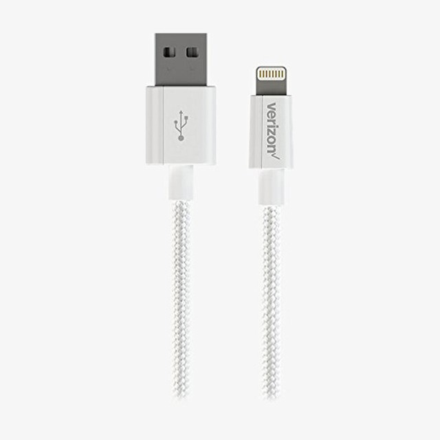 Verizon Braided 4 Ft Lightning Charge and Sync Cable White CABLGHTWHTM for sale online eBay
