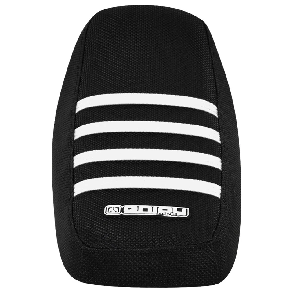 Sur Ron MX X Seat Cover Fits Luna Float Seat ALL BLACK w/ WHITE RIBS #348 - Image 2 of 4