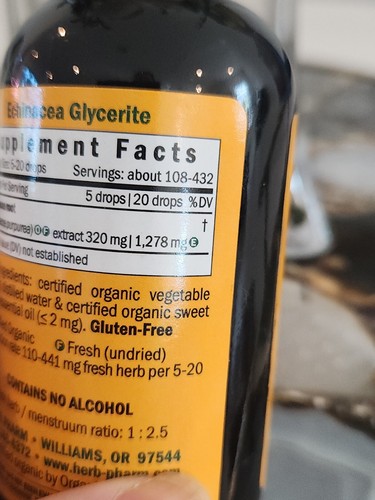 NEW Herb Pharm KIDS Alcohol Free Echinacea Immune Support Herbal Tonic Flu Cold - Picture 7 of 12