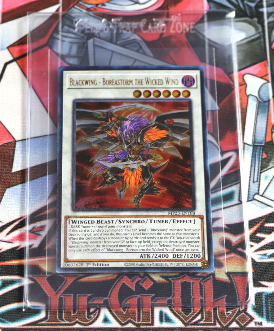 YuGiOh Blackwing - Boreastorm the Wicked Wind MP23-EN188 1st