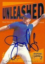 Jeremy Giambi autographed baseball card Royals 1999 Skybox Thunder Unleashed #6