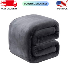 Thick Heavy Winter Warm Soft Mink Queen Size Fleece Blanket - 90" x 90"